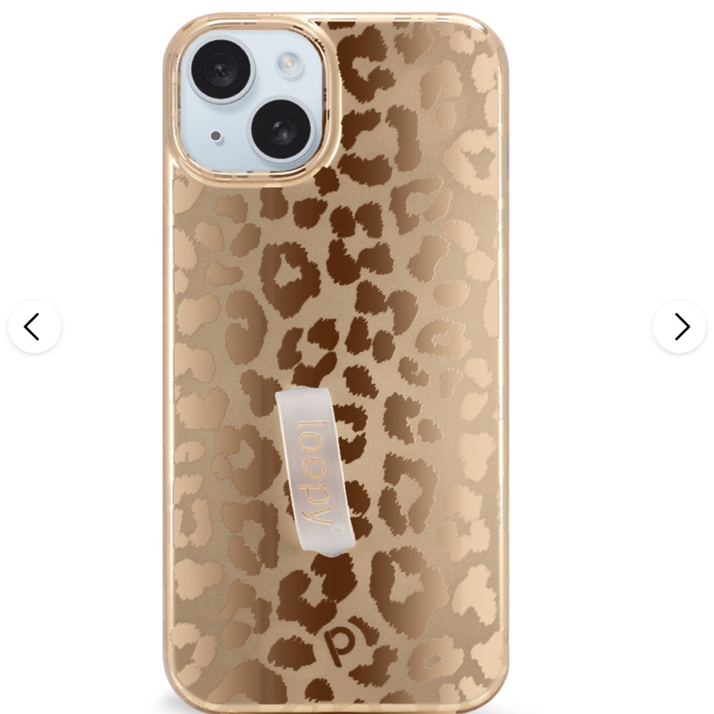 Loopy Case Leopard Pattern Phone Case - Gold and Brown